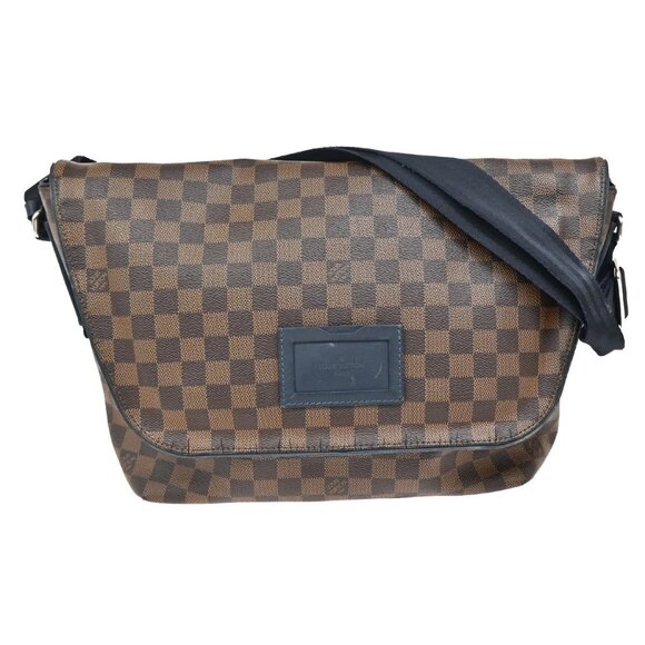 LOUIS VUITTON Sprinter MM Shoulder Bag Damier Ebene Leather Brown N41254 76FC138 - Picture 1 of 15